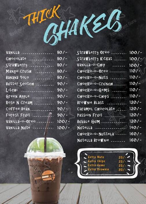 Ginni Buns menu