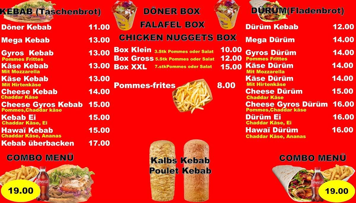 Menu di Gleis 1 Zofingen 