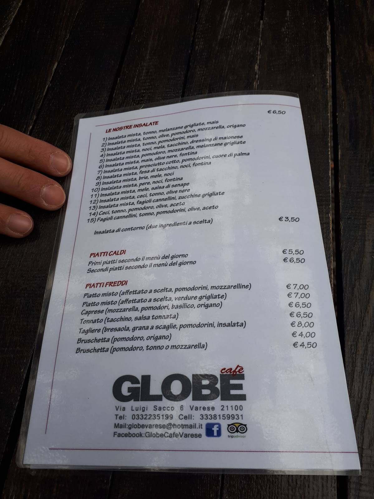 Menu di Globe Cafè 