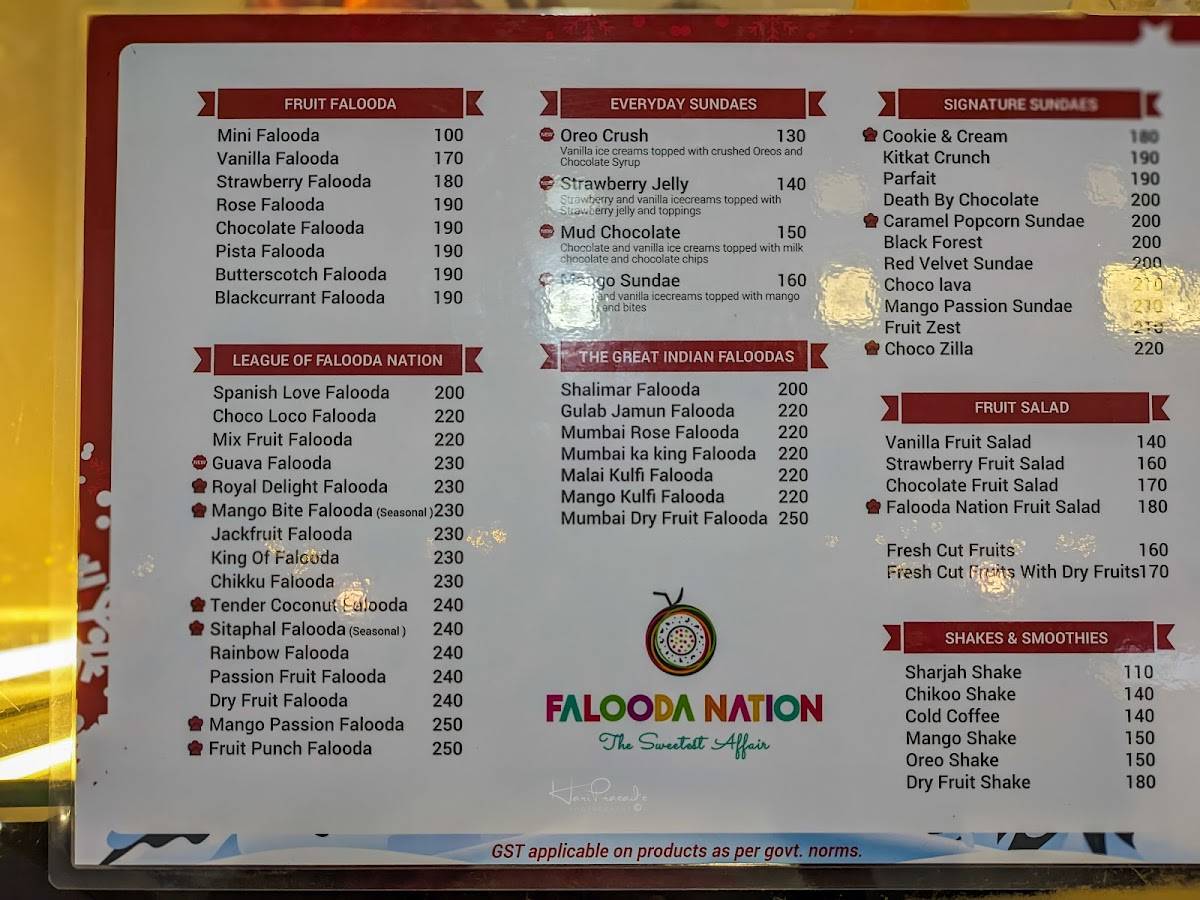 Gokulam Galleria - Food Court menu