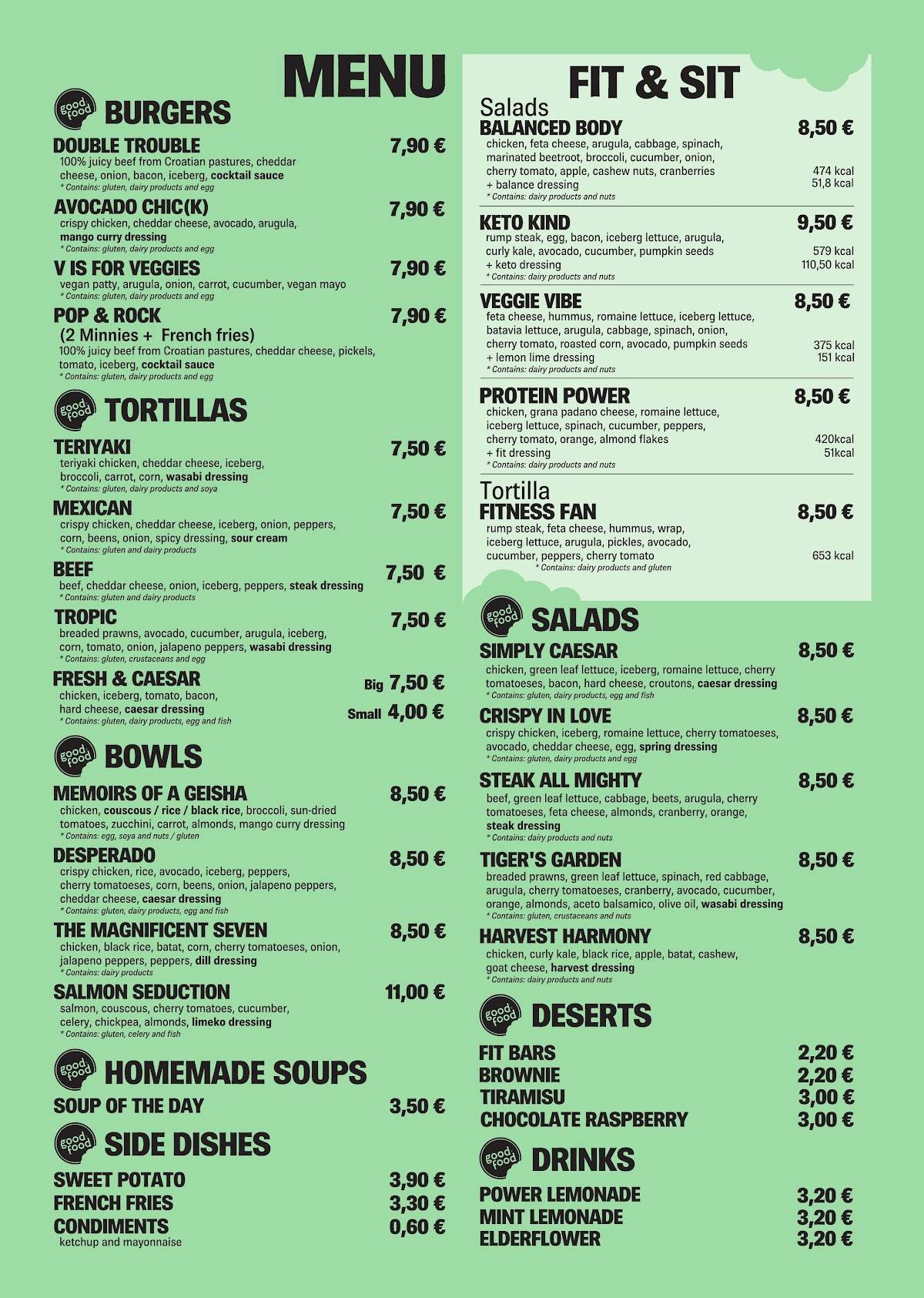 Menu di Good Food Centar 