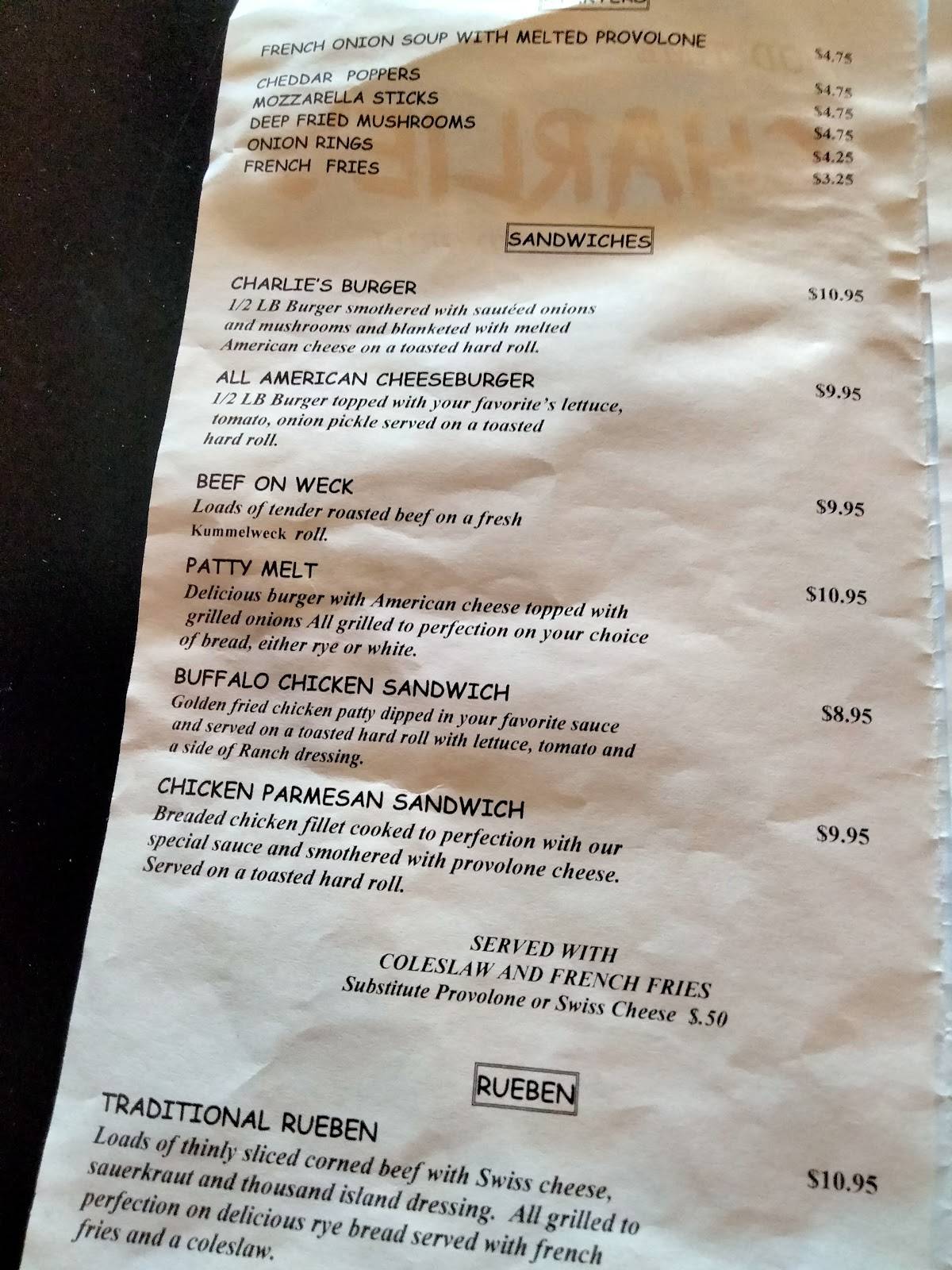 Menu at Good Time Charlie's Bar and Grill, Englewood