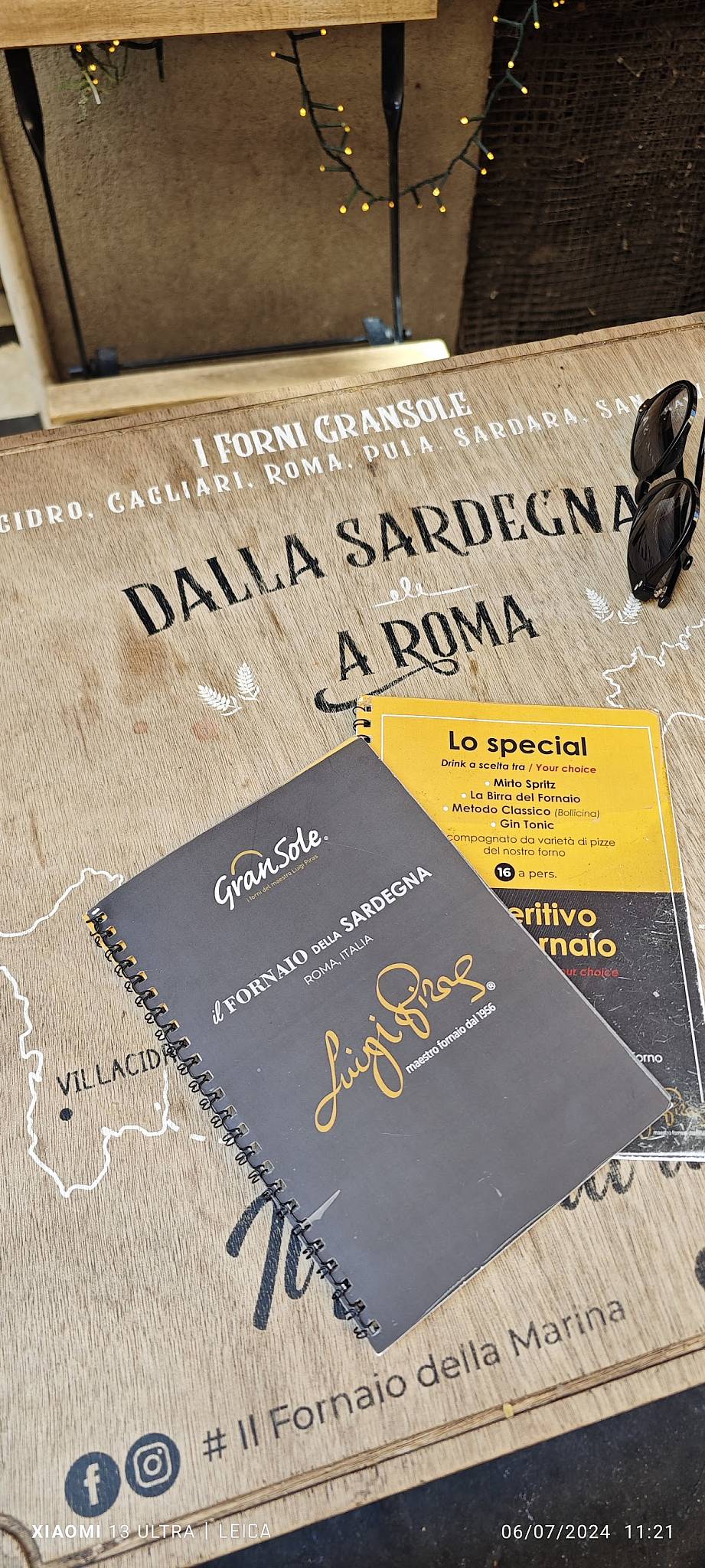 Menu di Gran Sole 