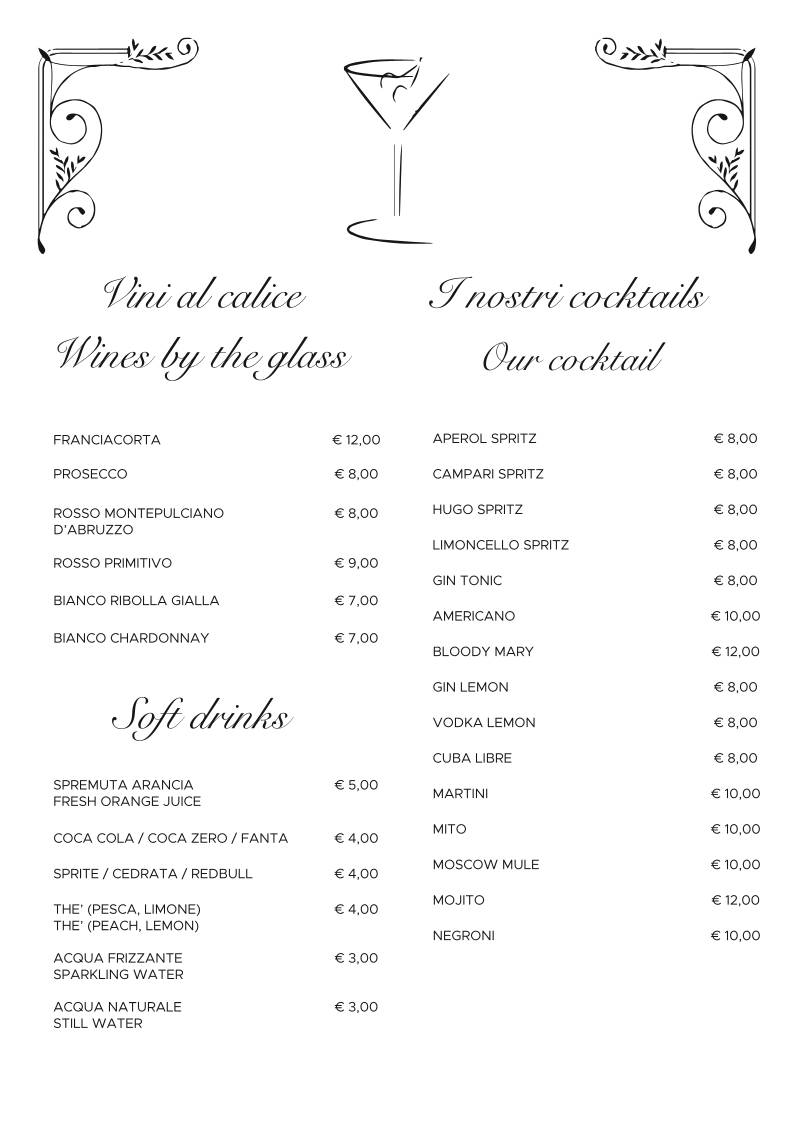 Menu di Guenda 