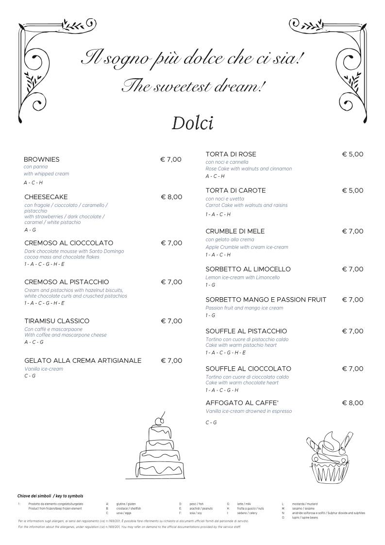 Menu di Guenda 