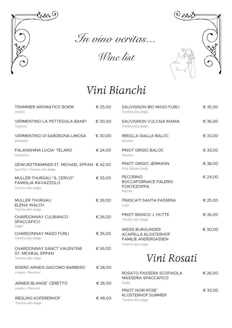 Menu di Guenda 