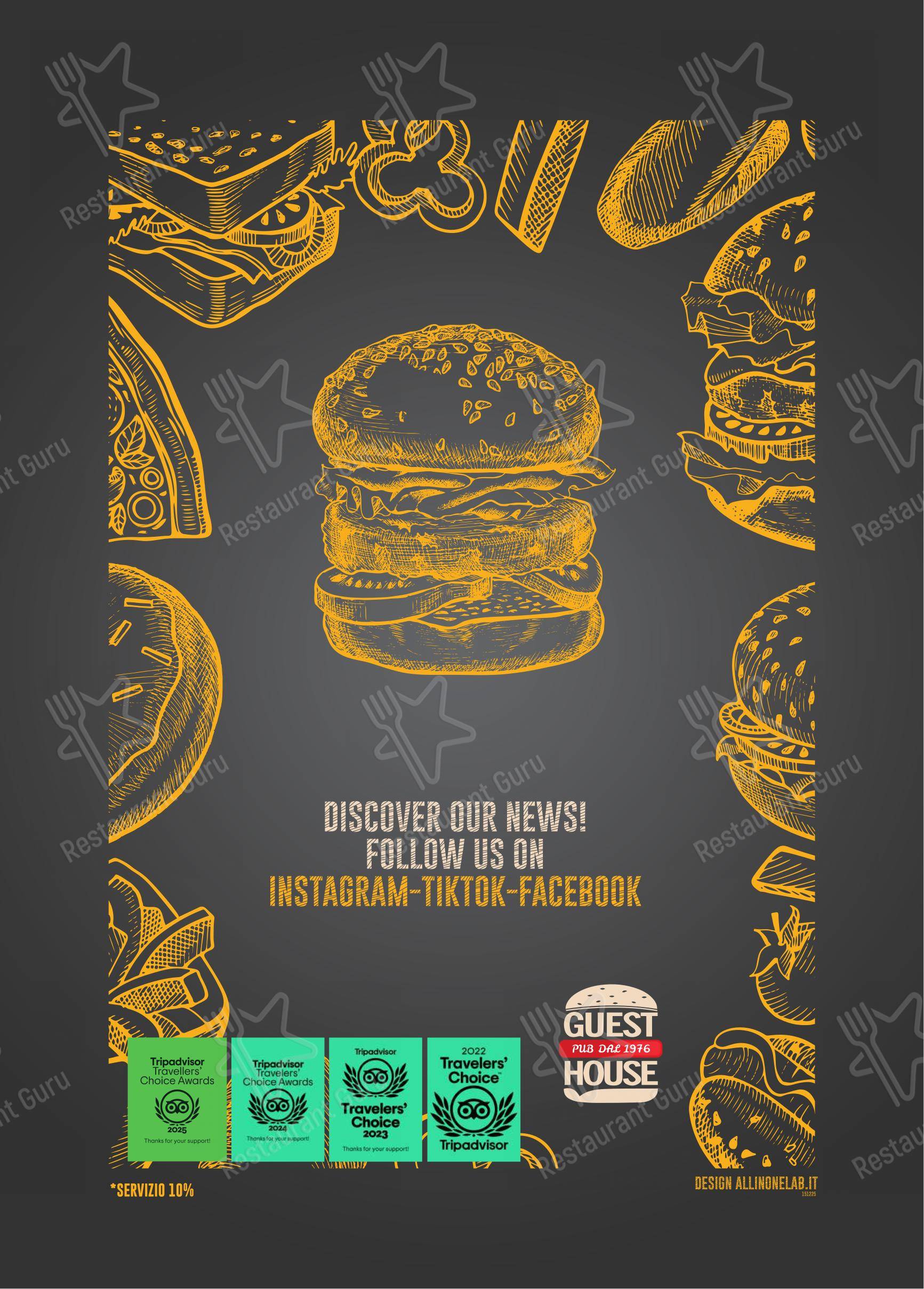 Menu bar pour Guest House Pub dans Naples