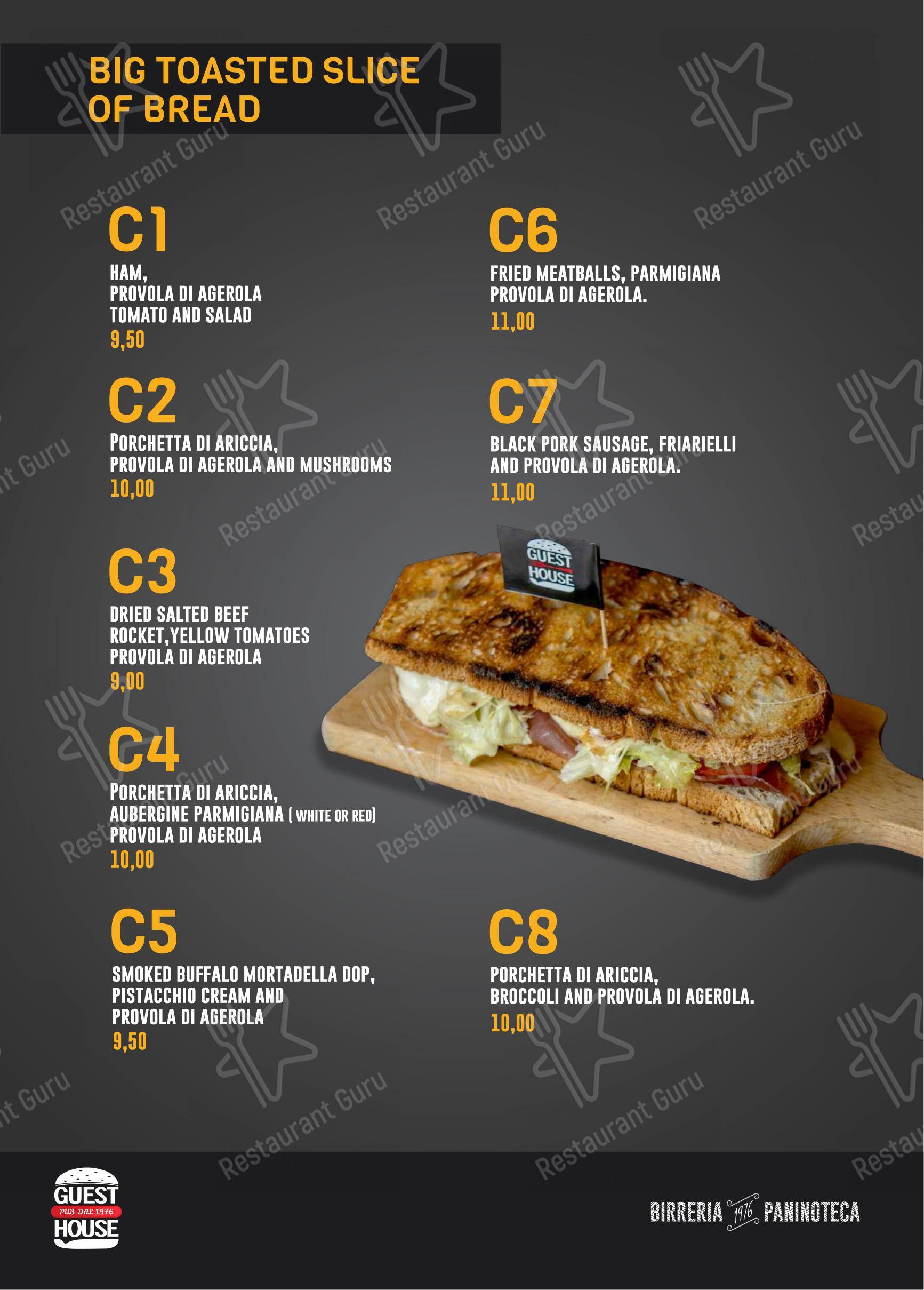 Menu bar pour Guest House Pub dans Naples