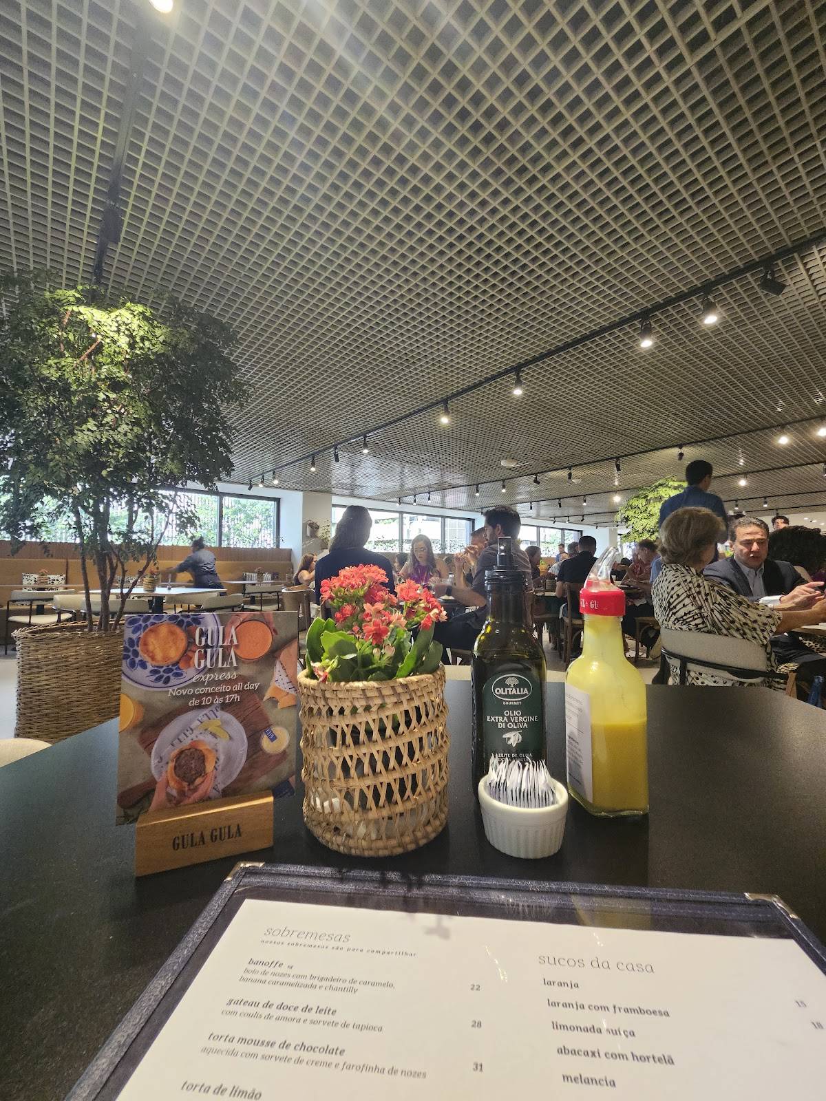 Gula Gula Centro cardápio