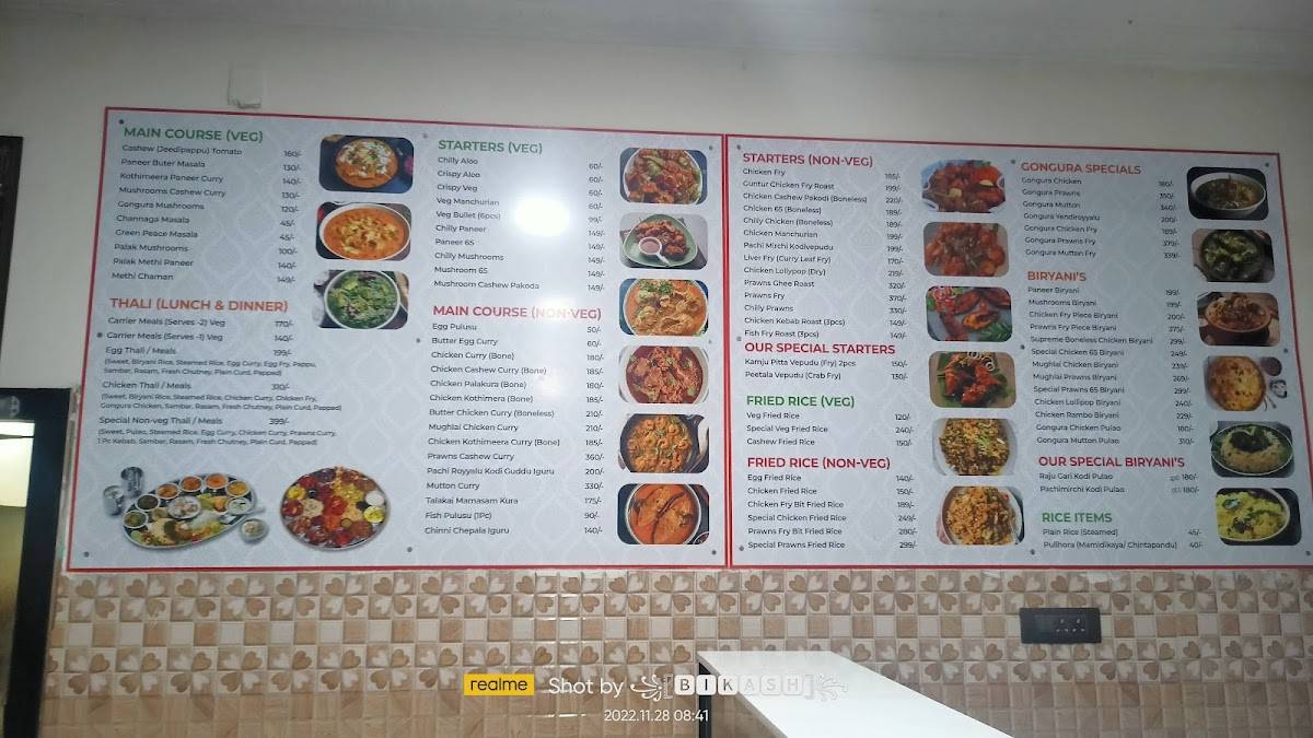 Guntur’s Kitchen @Guntur Mess menu