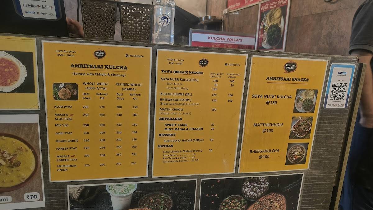 Kulcha Walas menu