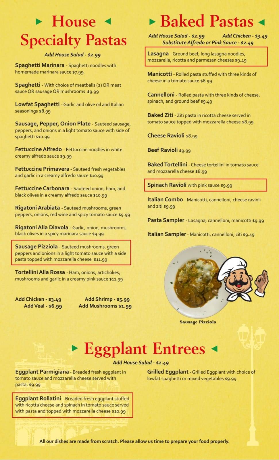 Menu at Guti's MexItaly Restaurant, Arkadelphia