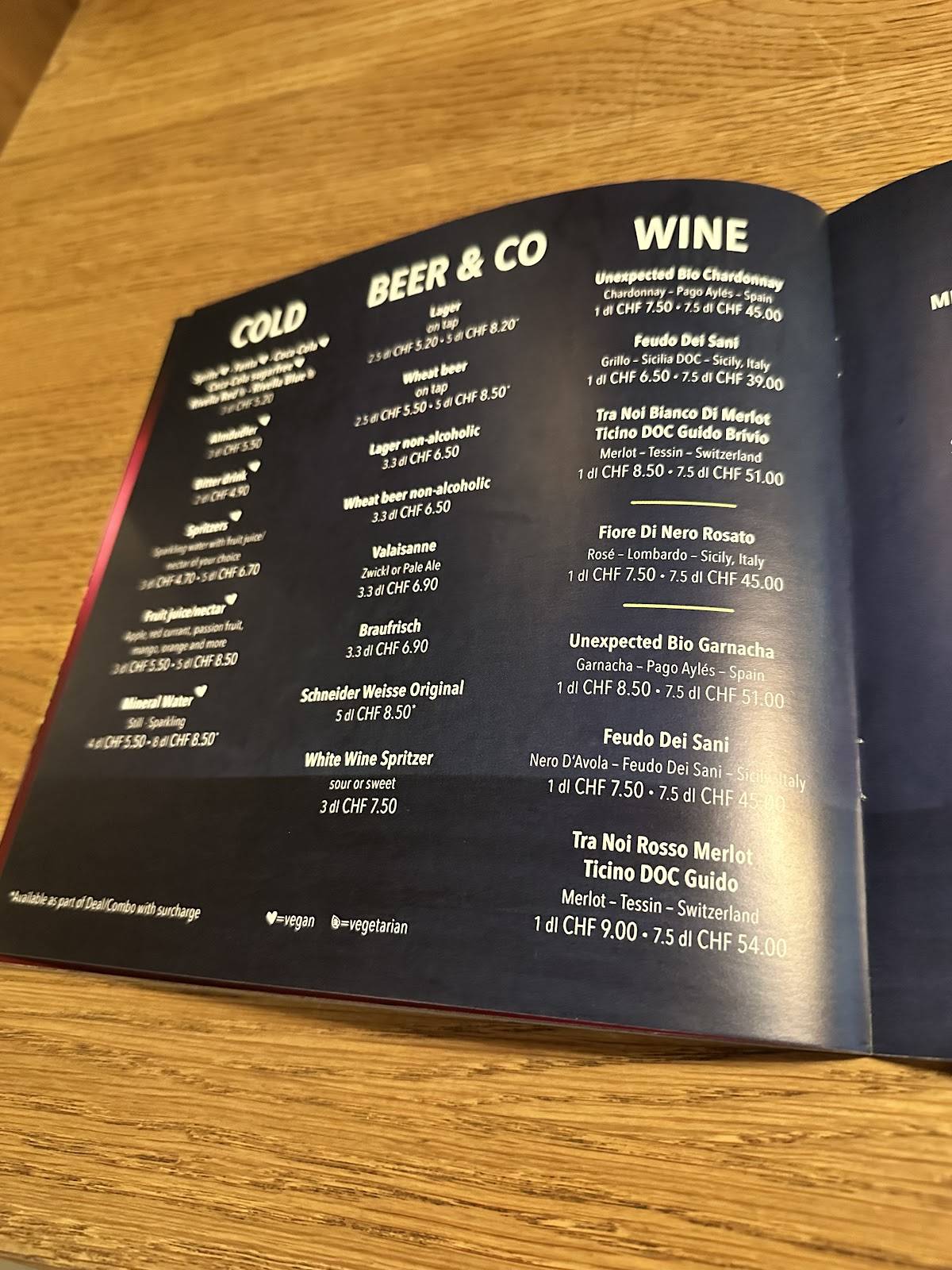 Menu di HANS IM GLÜCK - CHUR City West 