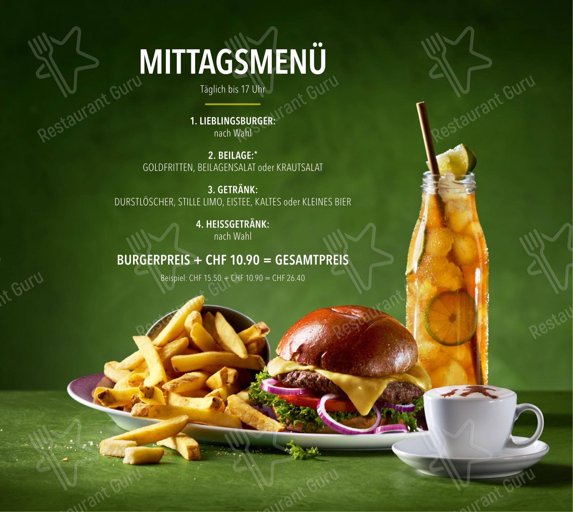 Menu per HANS IM GLÜCK - CHUR City West in Coira