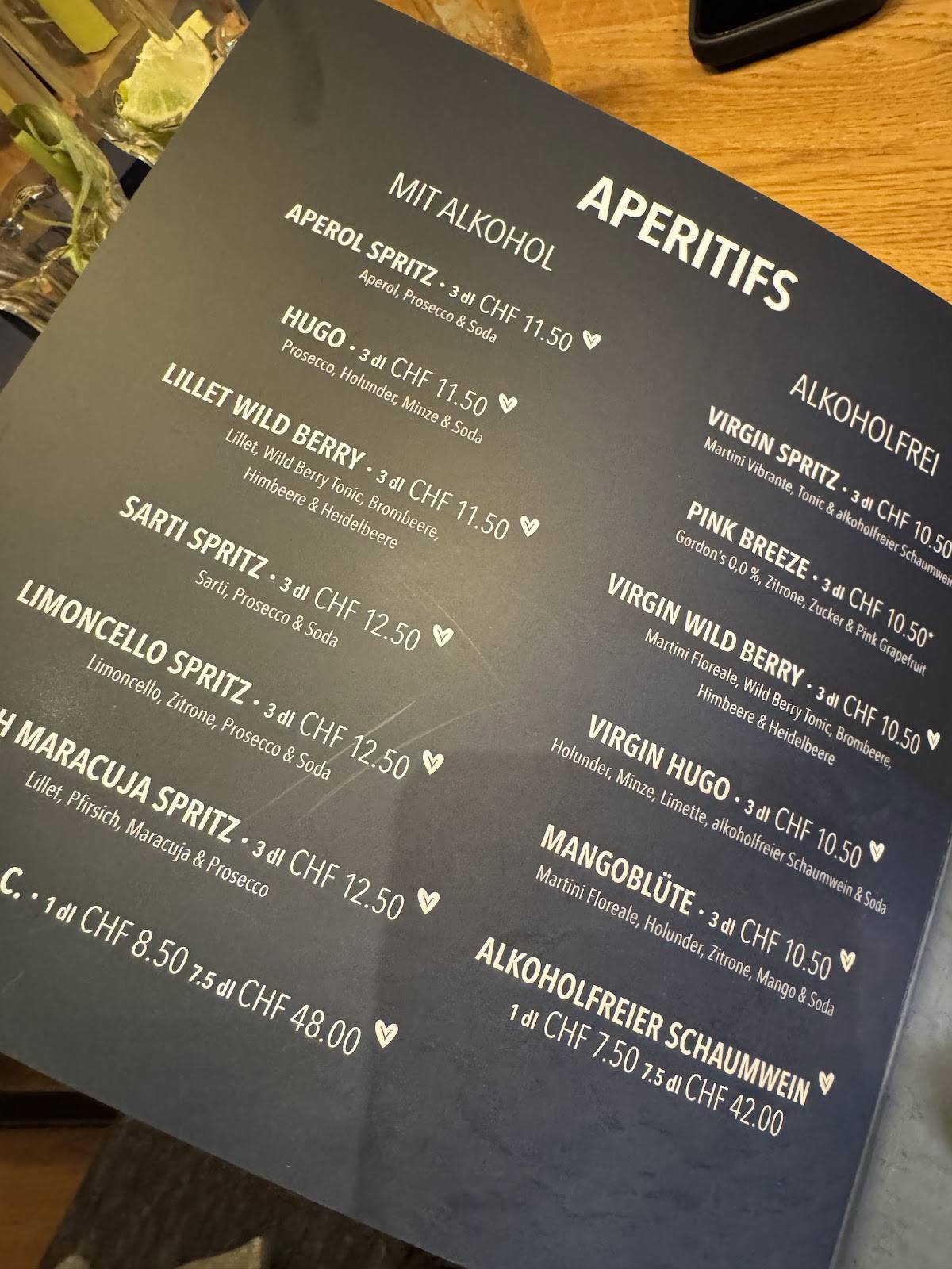 Menu di HANS IM GLÜCK - ZÜRICH Kloten 