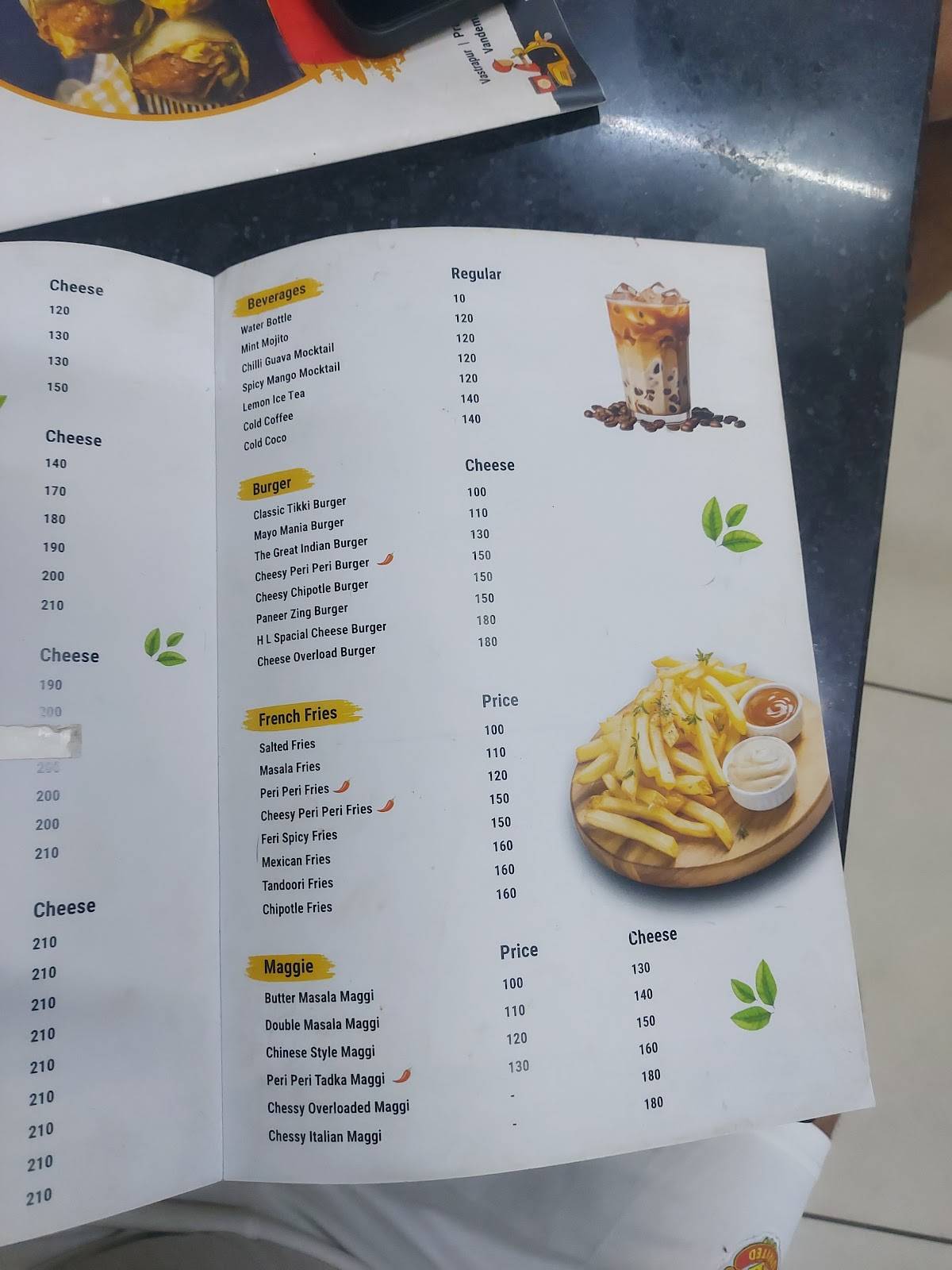 HL Frankie (GOTA) menu