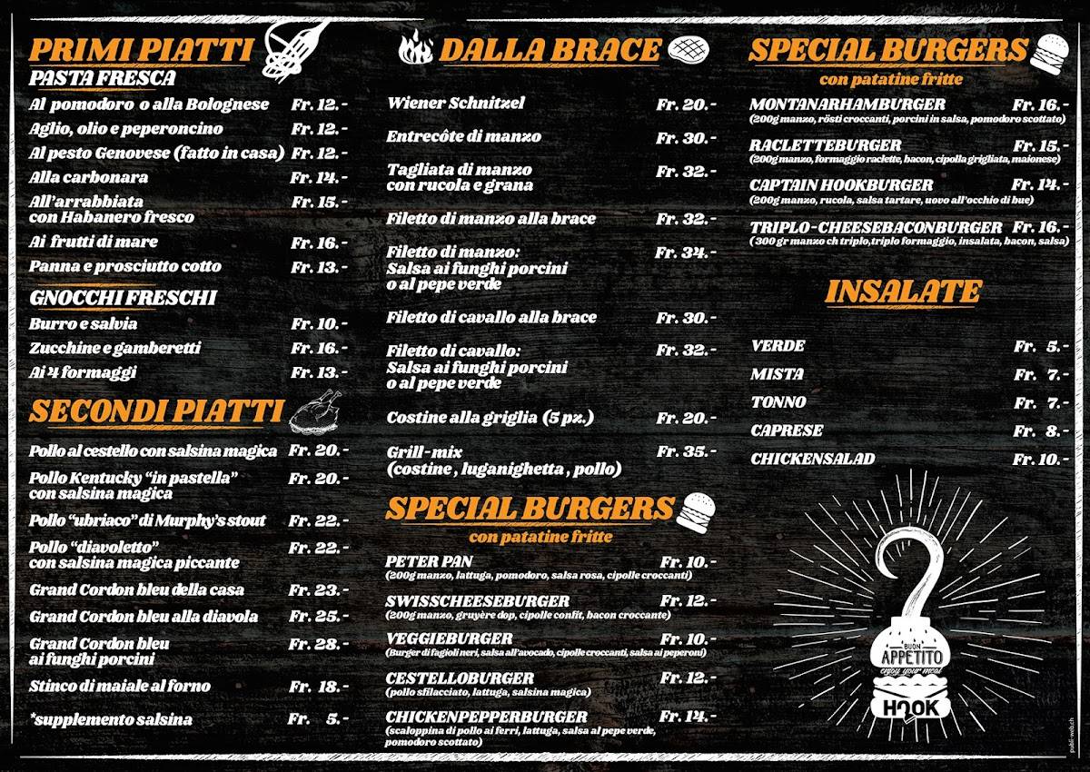 Menu di Capitan Uncino 