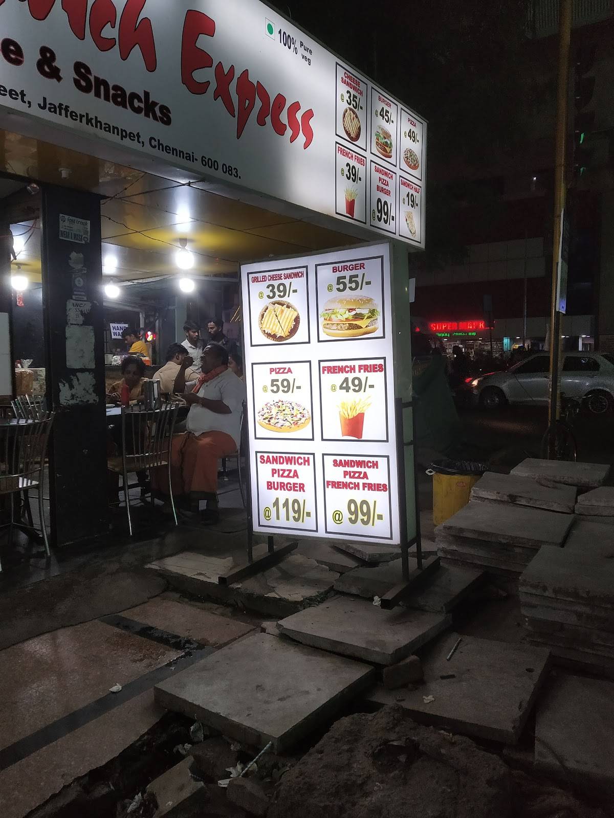 HOT SANDWICH EXPRESS menu