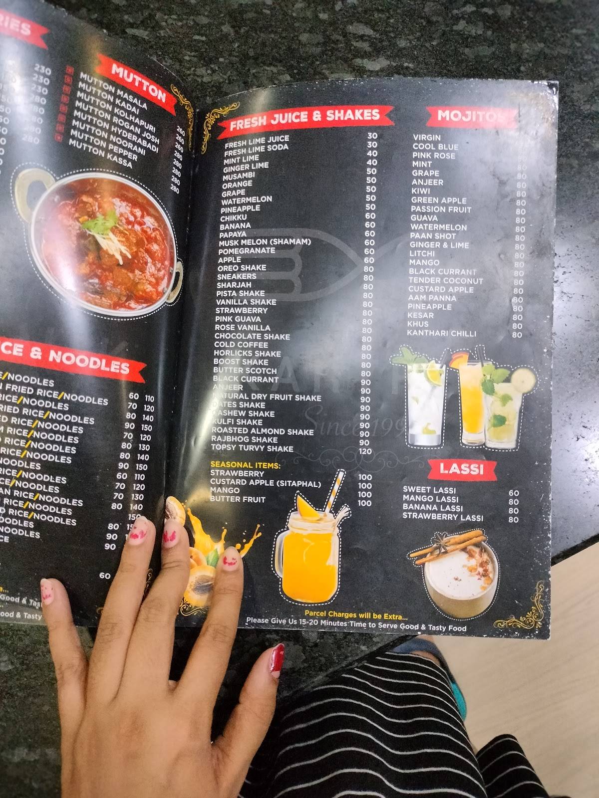 HOTEL KARTHIK Family Restaurant menu