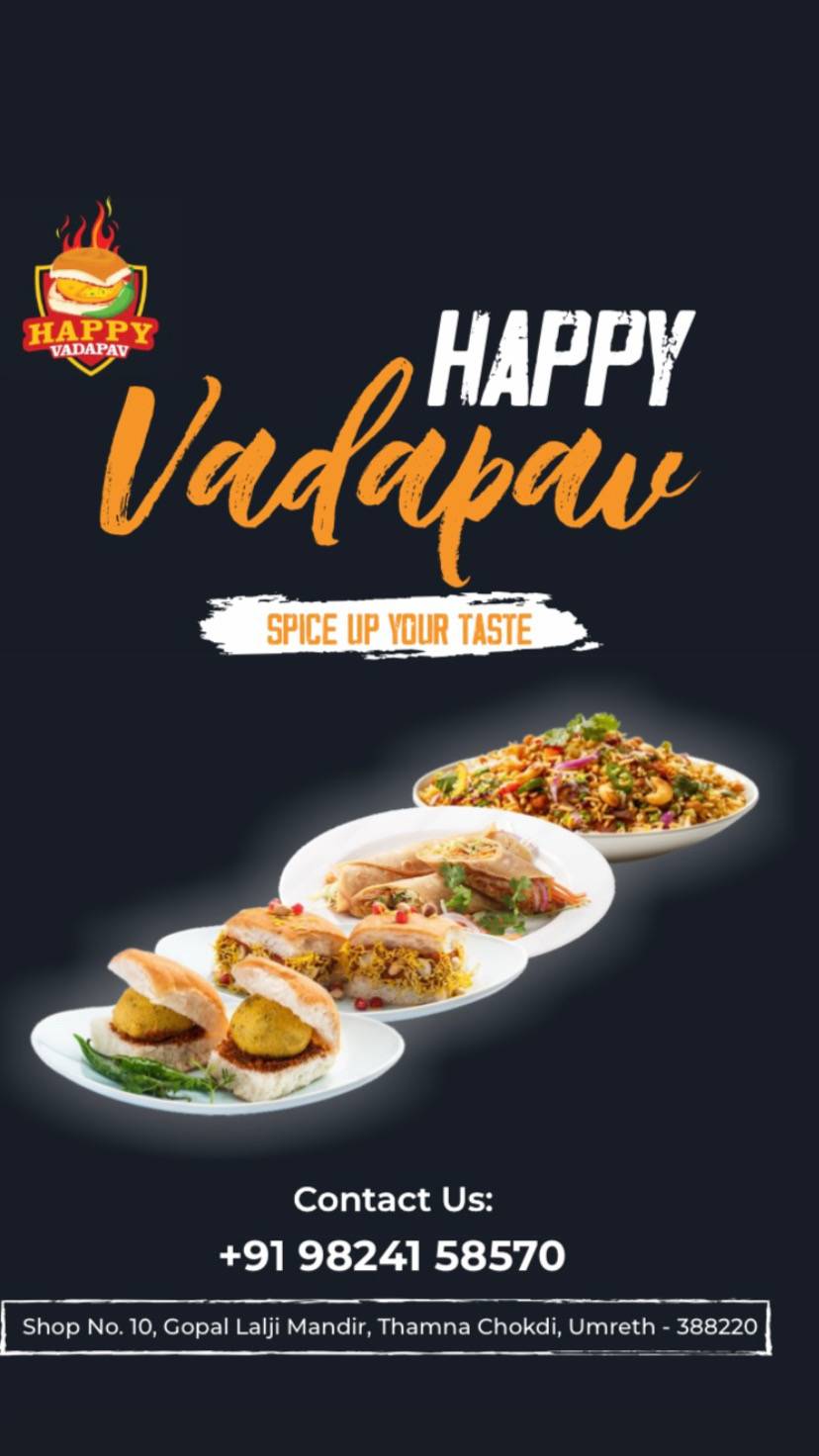 Happy vadapav menu
