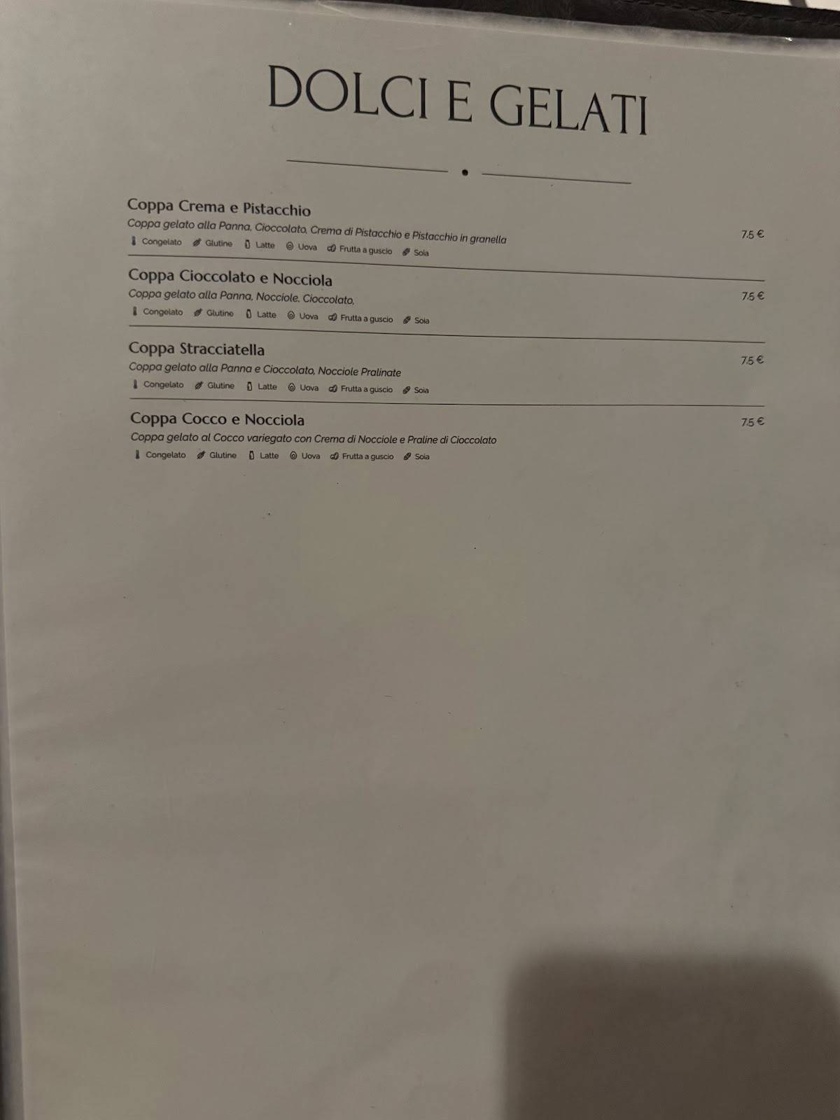 Menu di Hedera - Osteria Contemporanea 