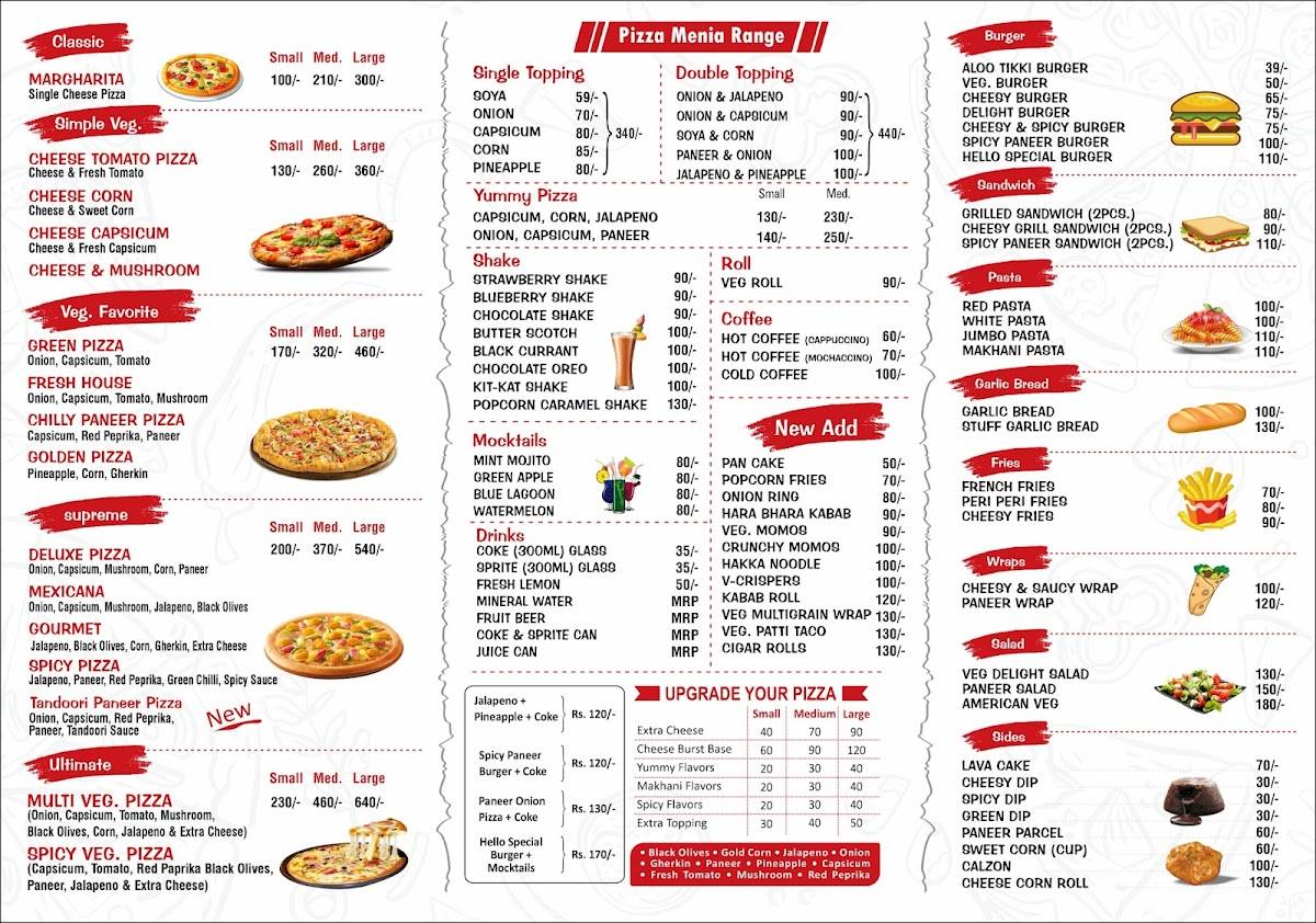 Hello food menu