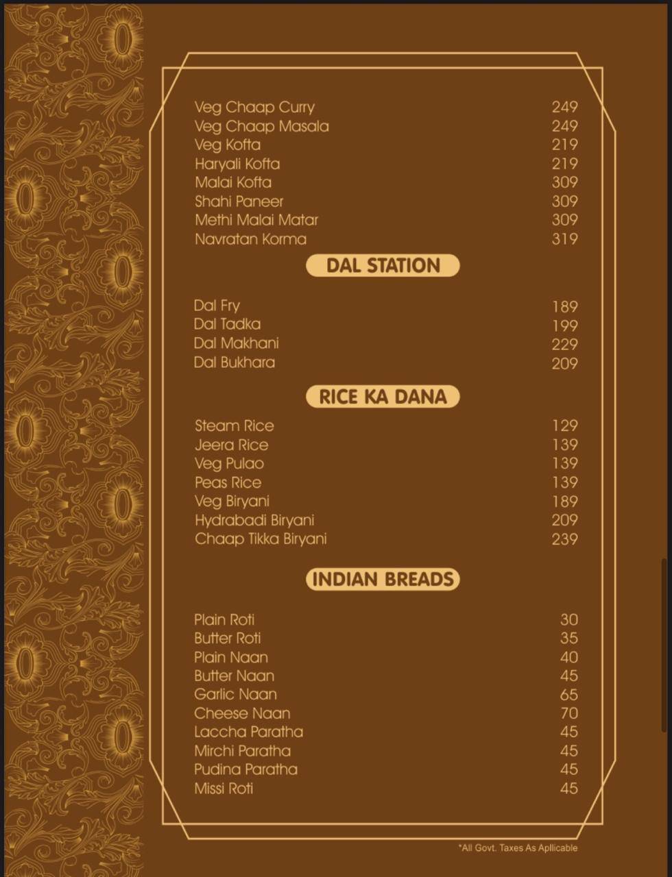 Hestiia restaurant menu