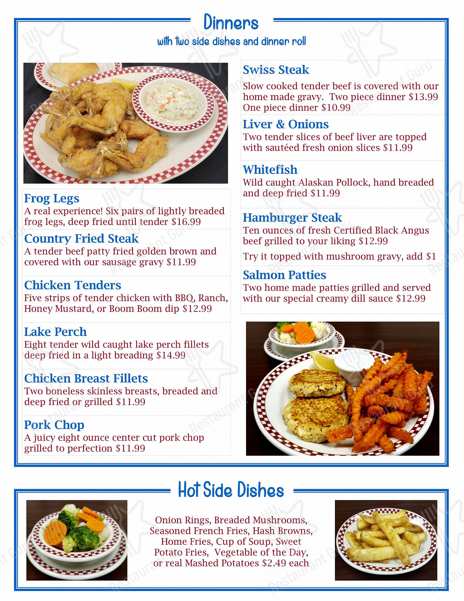 Menu at Family Restaurant, Bellefontaine, US68