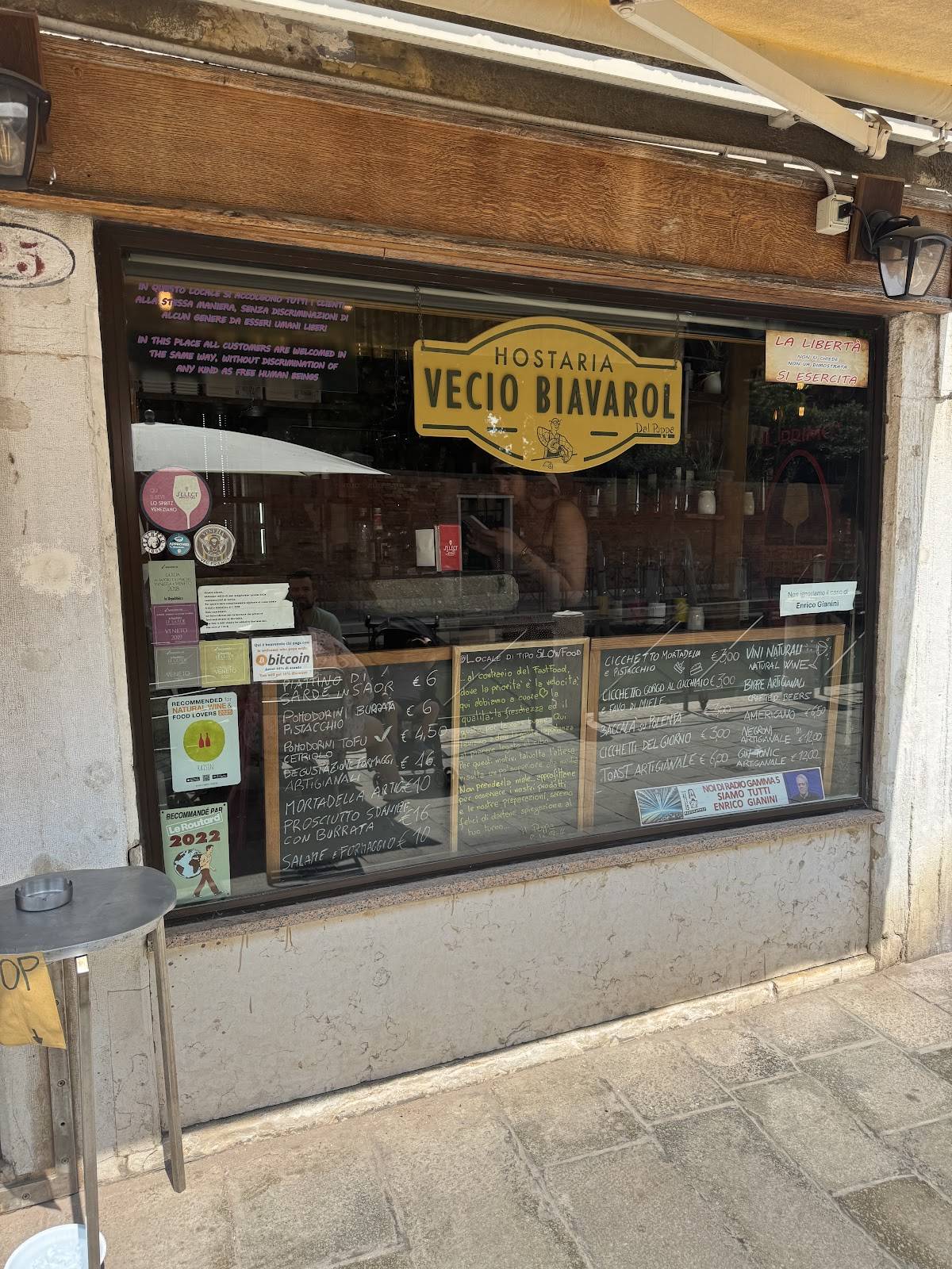 Menu di Hostaria Vecio Biavarol 
