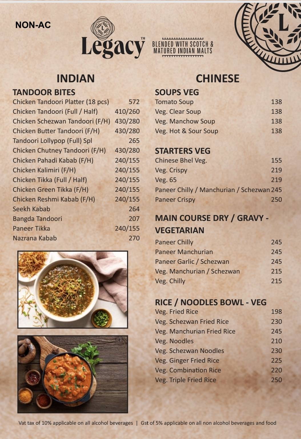 Hotel Triveni Bar and Restaurant Best Restaurant in Bandra menu