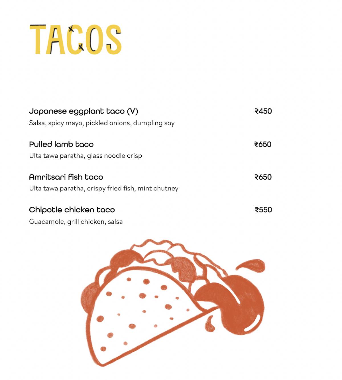 House Of Pandora HOP menu