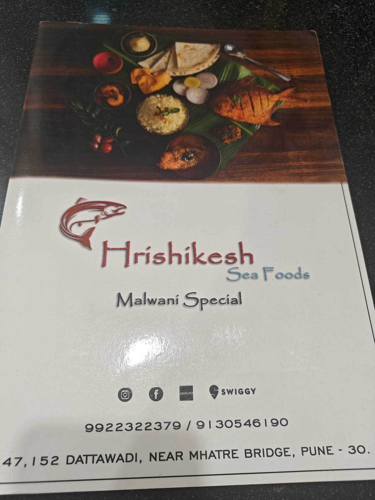Hrishikesh Sea Foods (Assal Malvani) Take Away and Dining menu