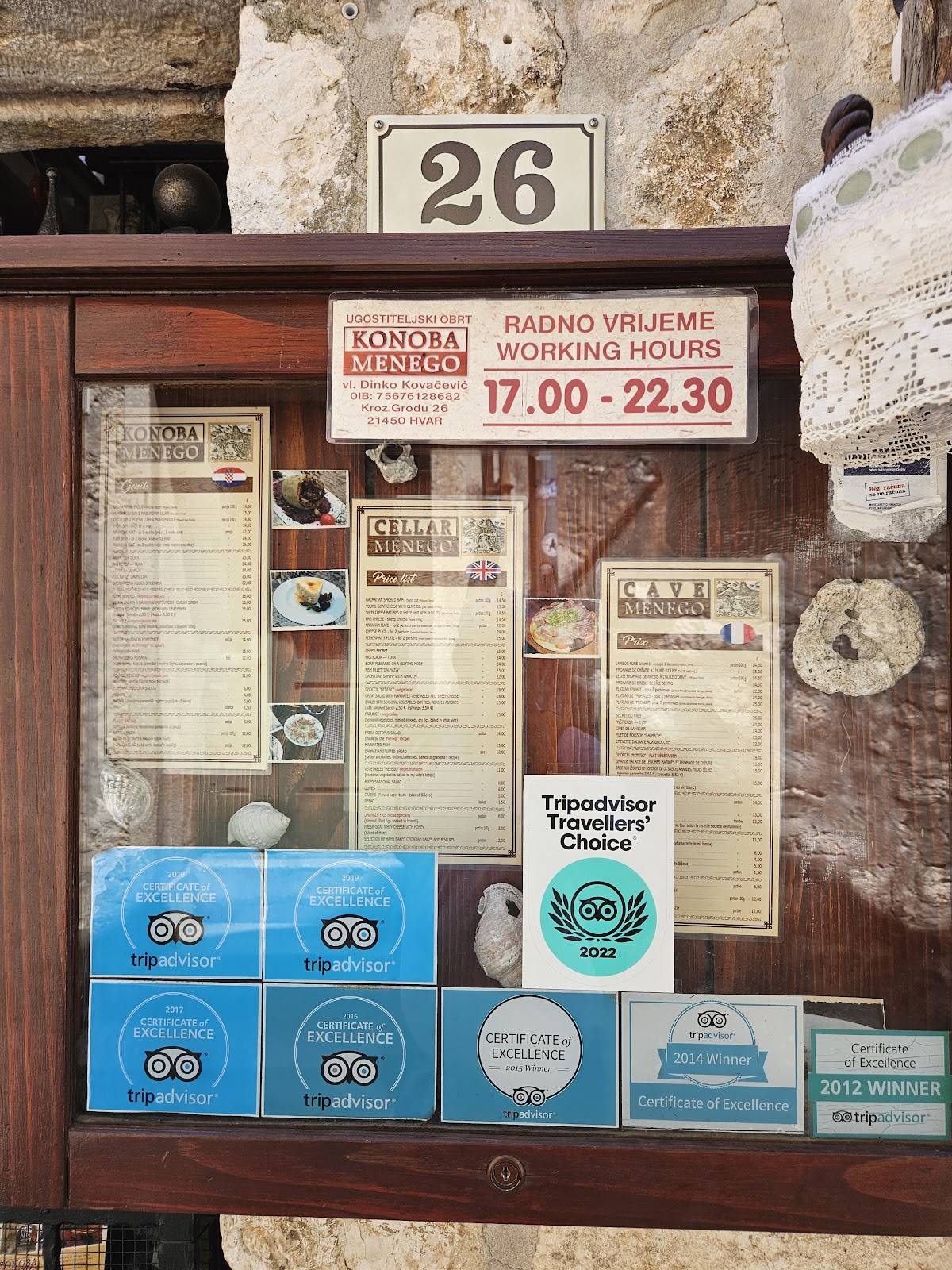 Menu di Konoba Menego 