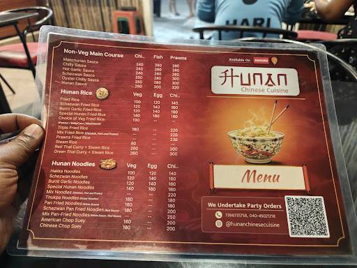 Hunan Chinese Cuisine menu