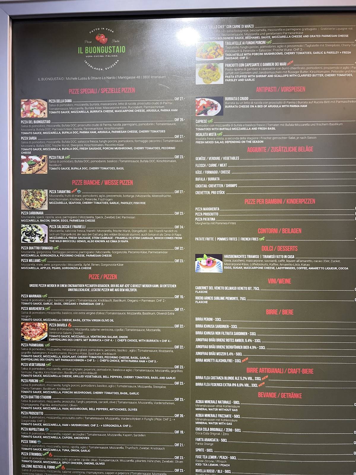 Menu di IL BUONGUSTAIO 