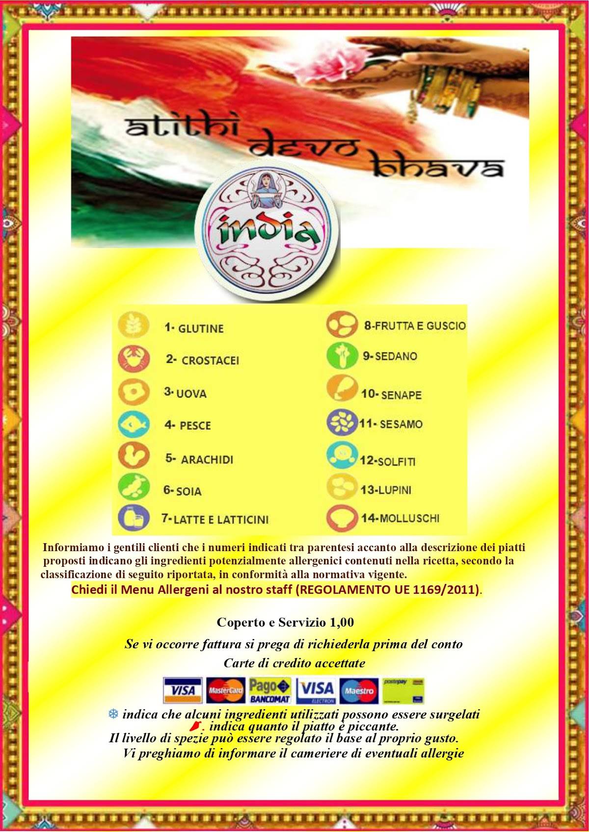 Menu di INDIA 