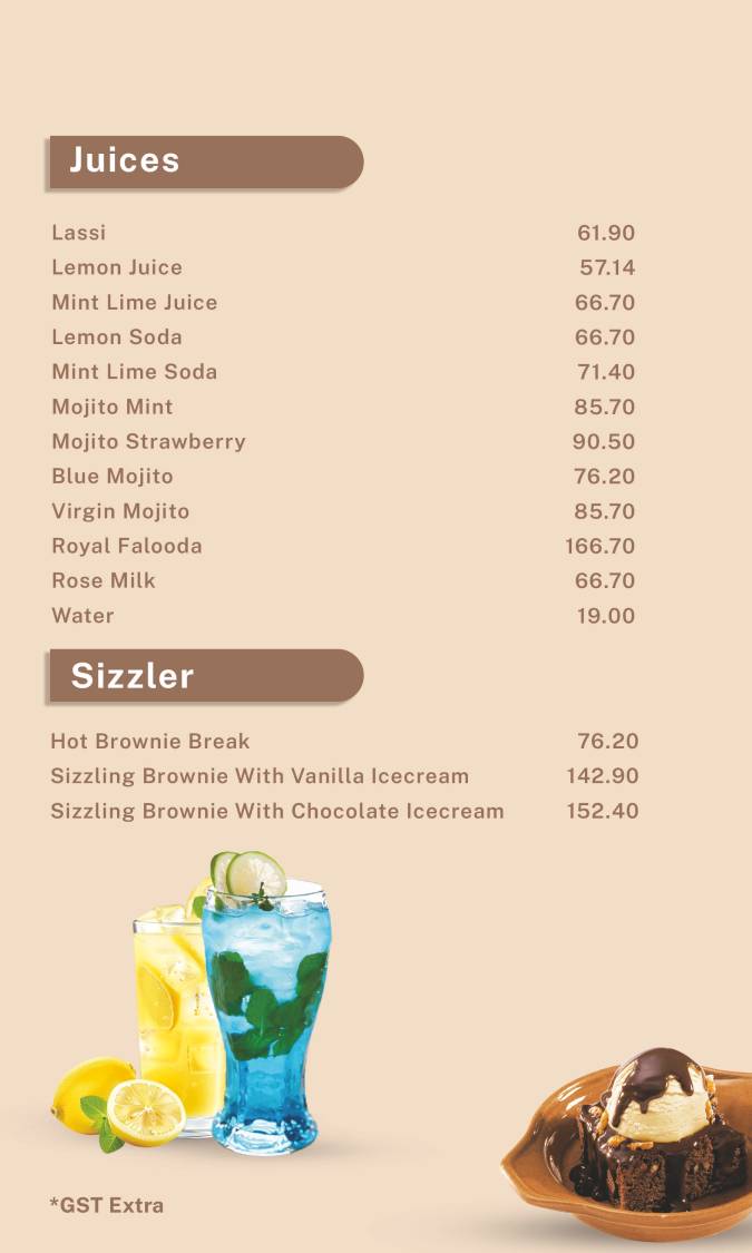 Ibrizz Park & Kitchen menu