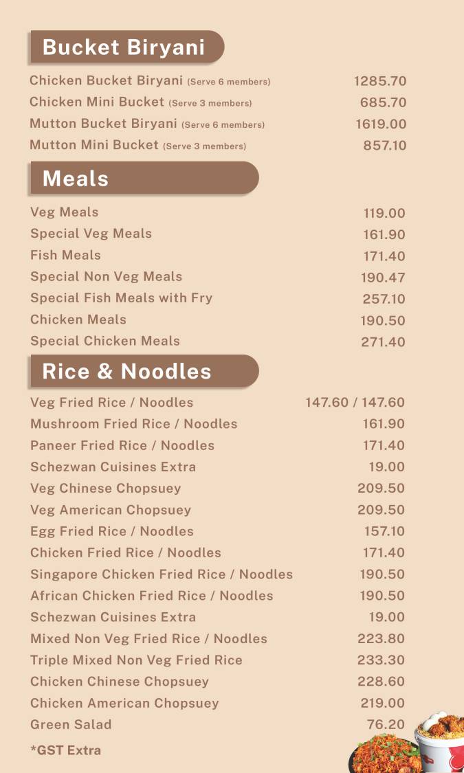 Ibrizz Park & Kitchen menu