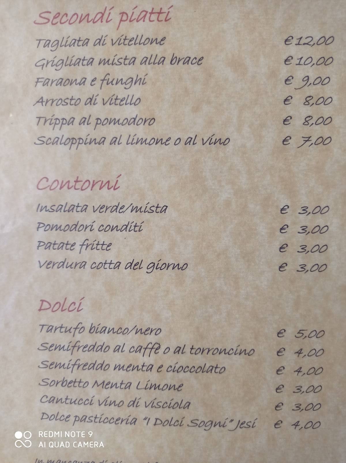 Menu di Il Biroccio 