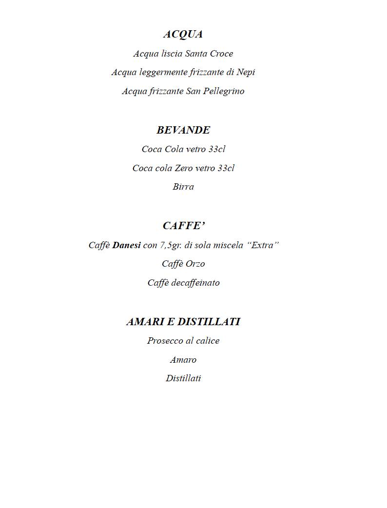 Menu di Ristorante Il Caminetto 