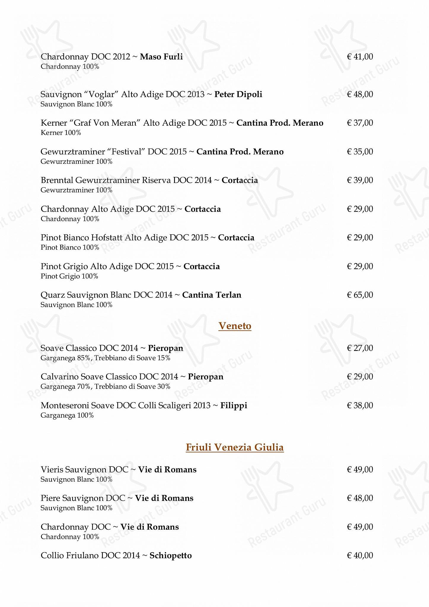 Lunch Menu per Il Conventino di Villa Tolomei a Marignolle ristorante
