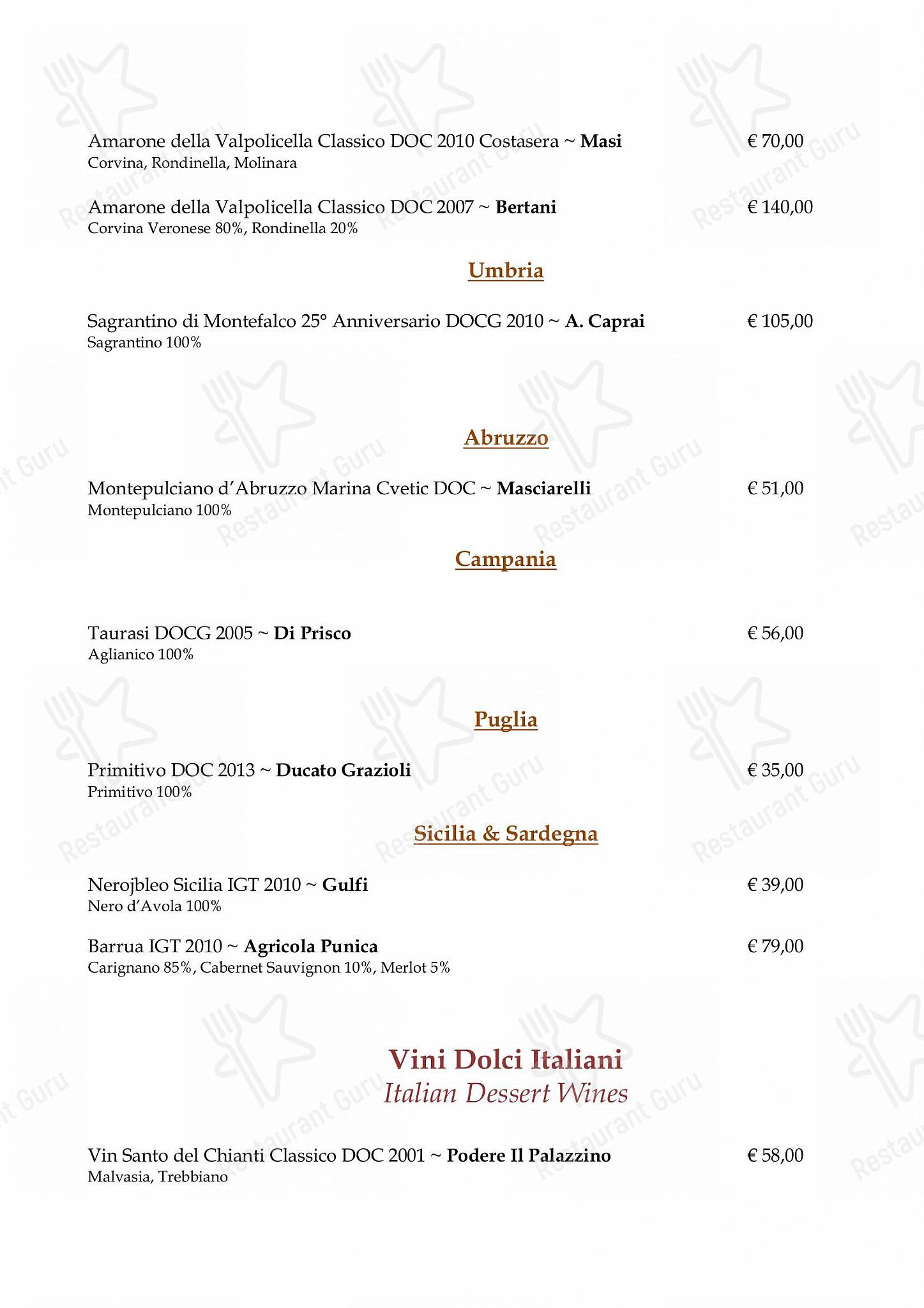 Lunch Menu per Il Conventino di Villa Tolomei a Marignolle in Firenze