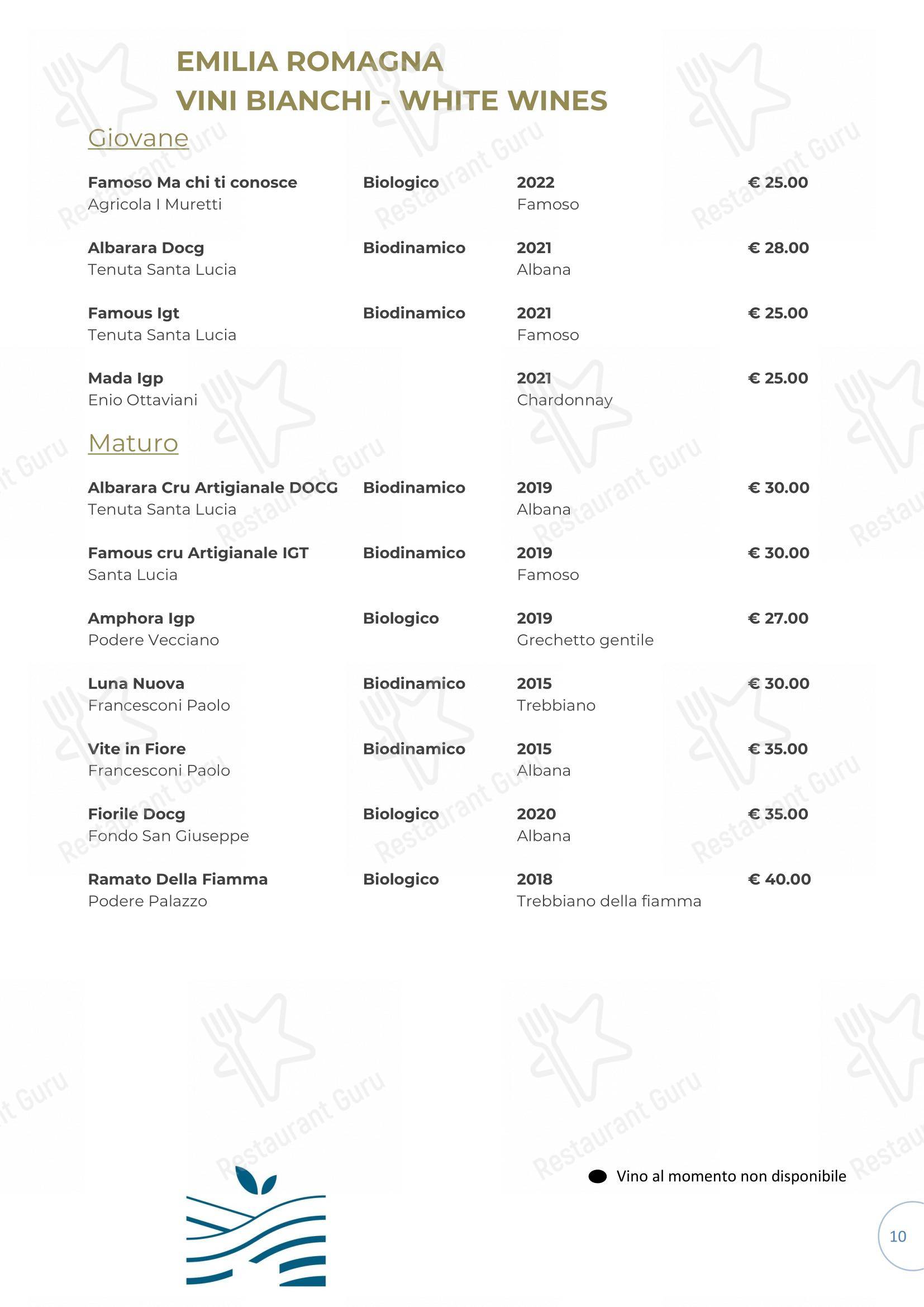 Menu per Il Gatto sull'Albicocco ristorante