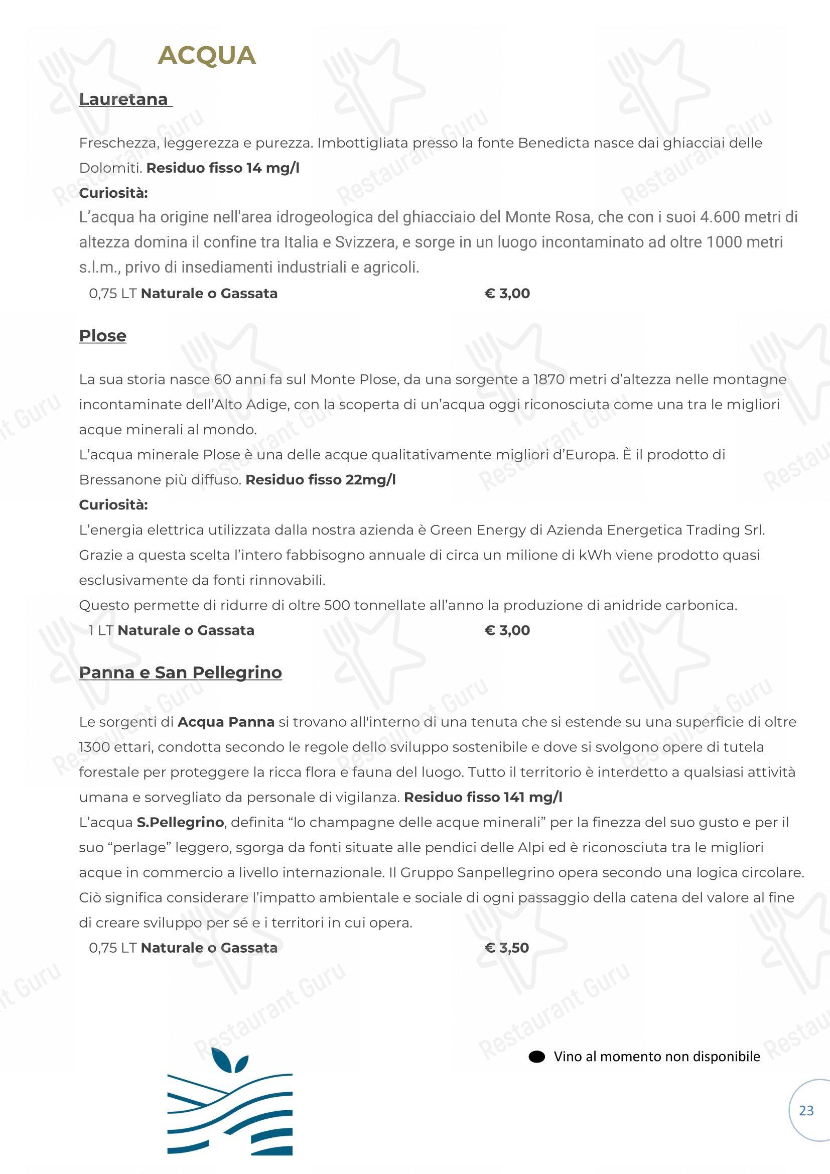 Menu per Il Gatto sull'Albicocco in Rimini