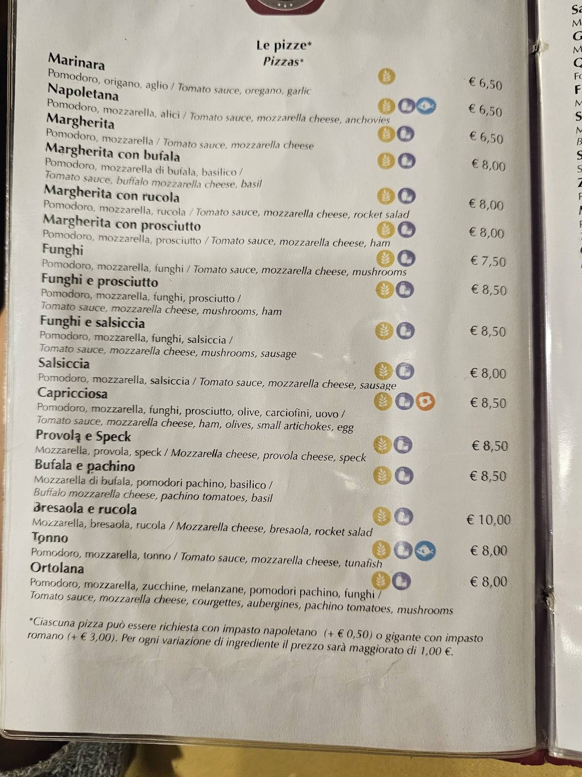 Menu di Il Grottino a Testaccio 