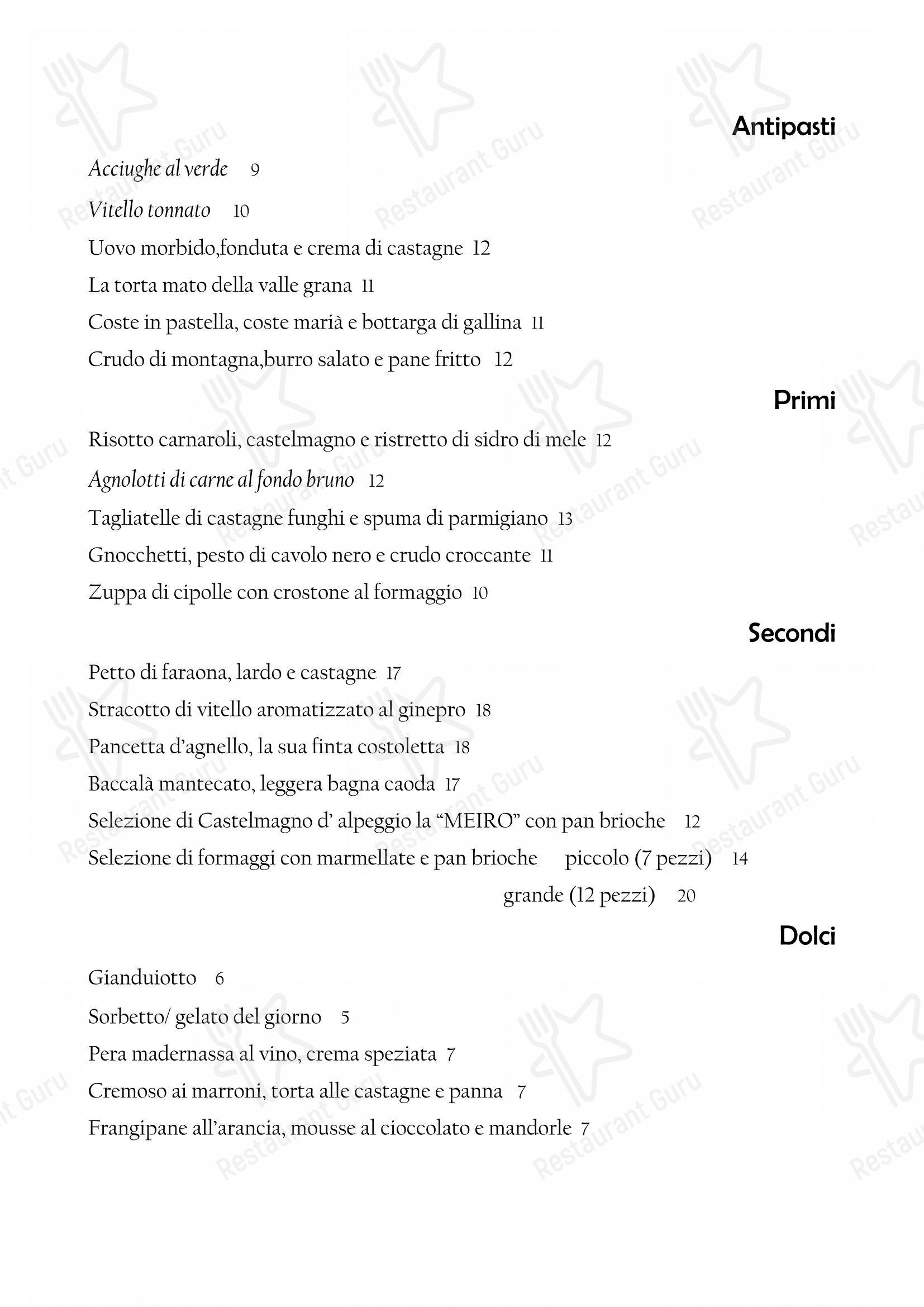 Крафт меню per Il Nuovo Zuavo in Cuneo