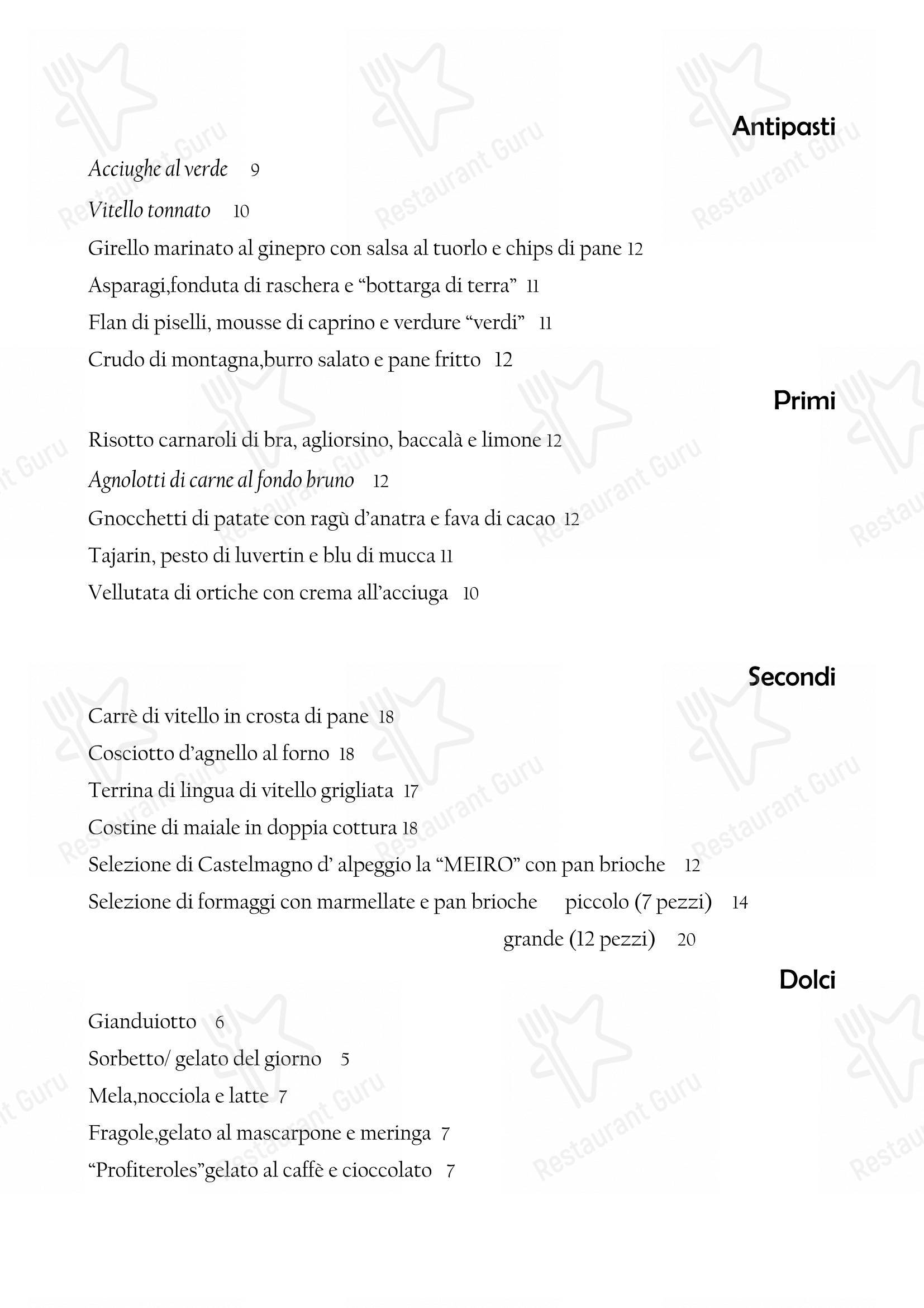 Menu di Il Nuovo Zuavo - Wine Menu