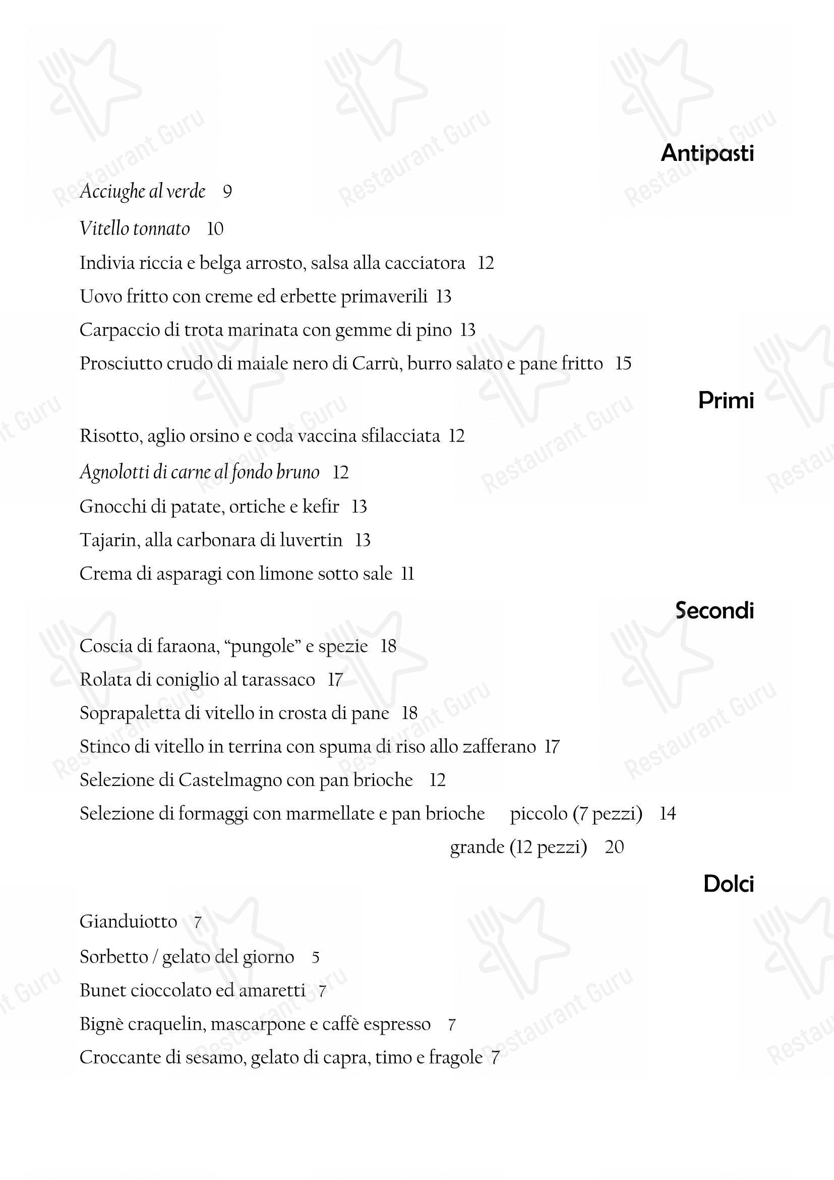 Menu di Il Nuovo Zuavo - 菜单