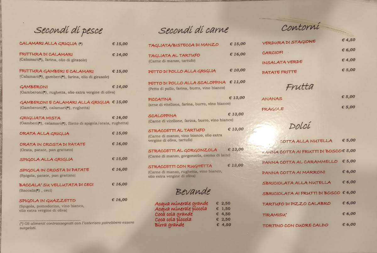 Menu di Il Ragioniere 