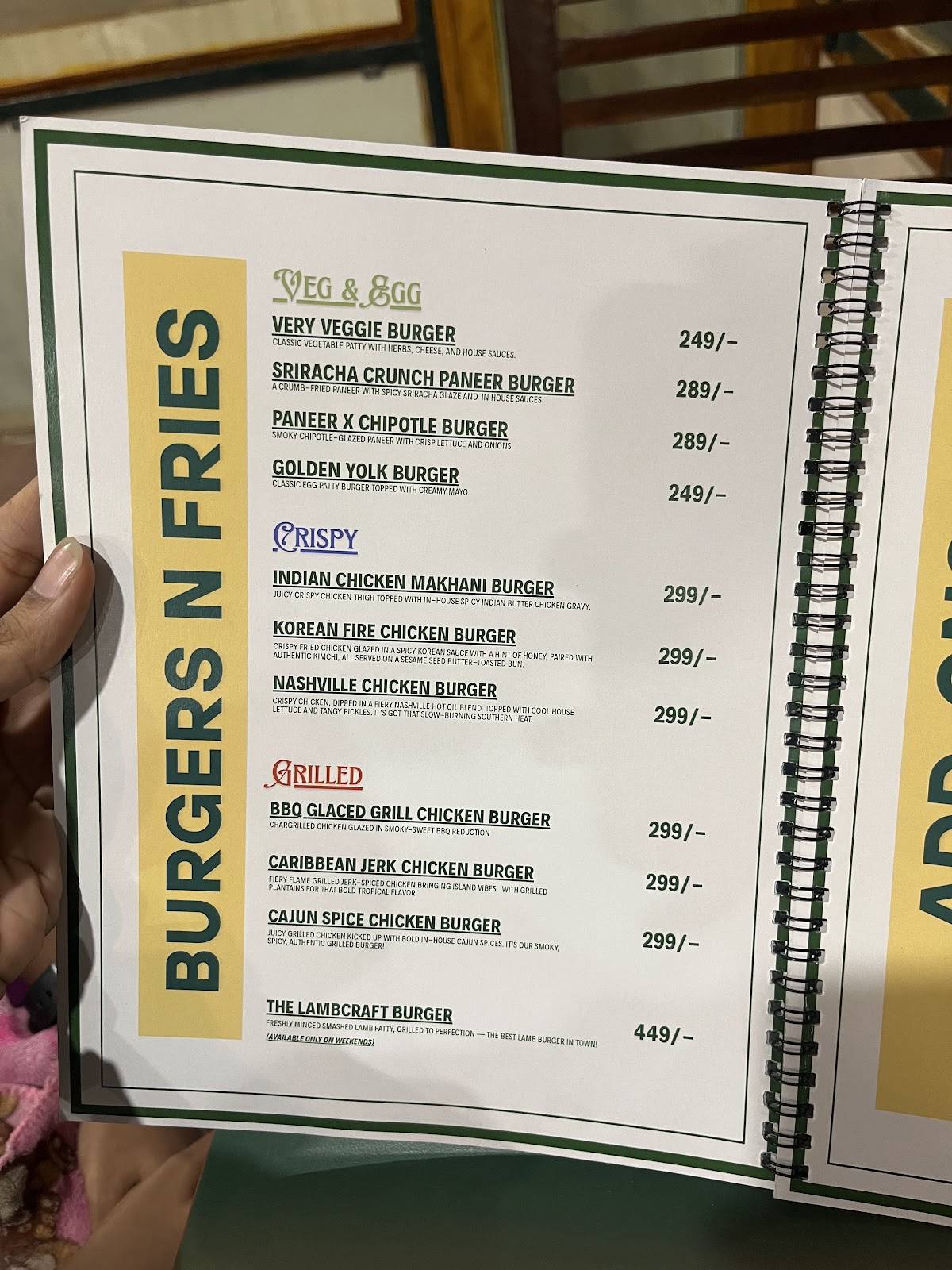 India Brew House menu